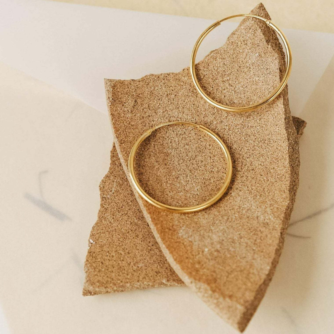 Aros ligeros - Pendientes en oro y plata (set de 4)