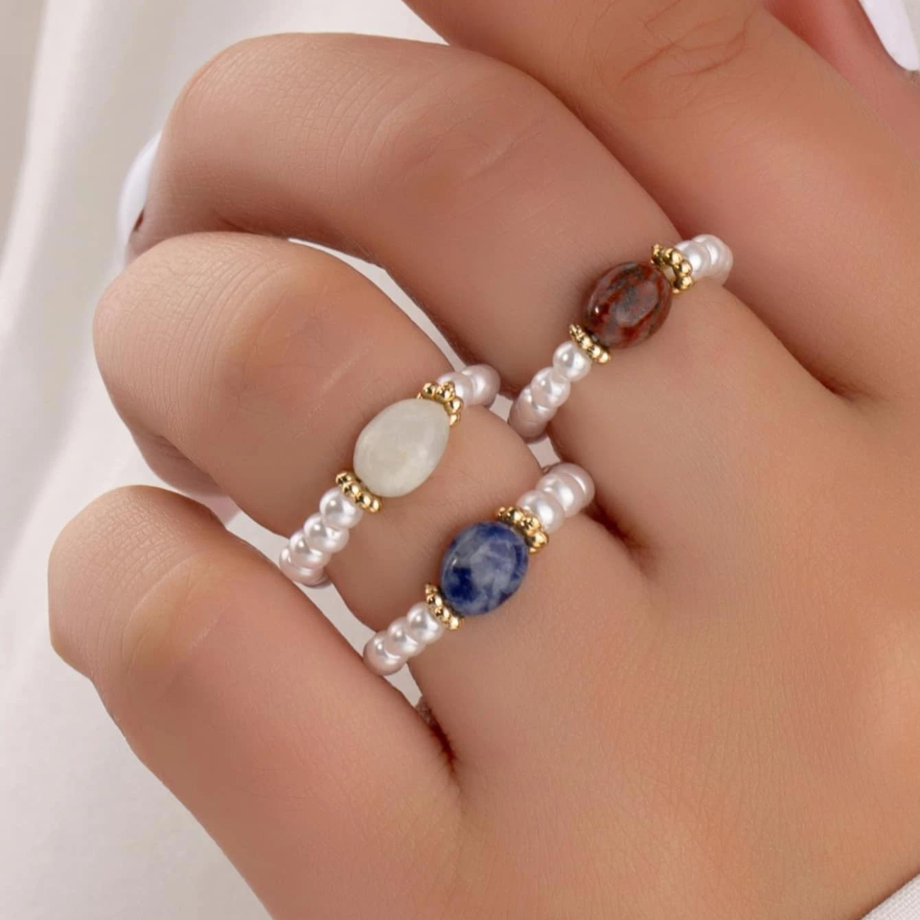 Steinperle - Anillo de Perlas Vintage