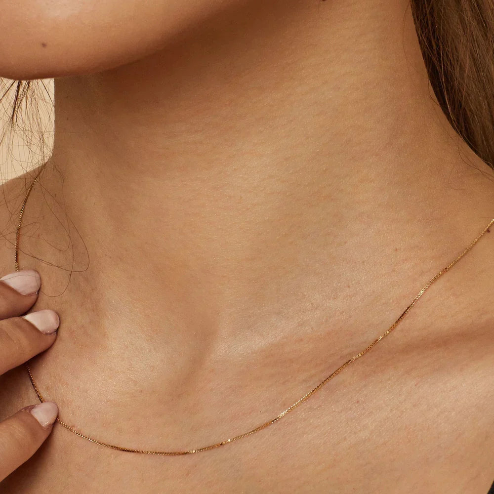 Bodega – Collar Cadena Box en Oro 18K