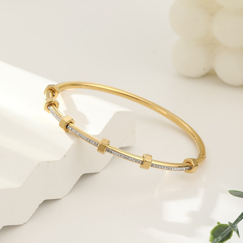 Aurélie – Pulsera elegante y brillante en oro