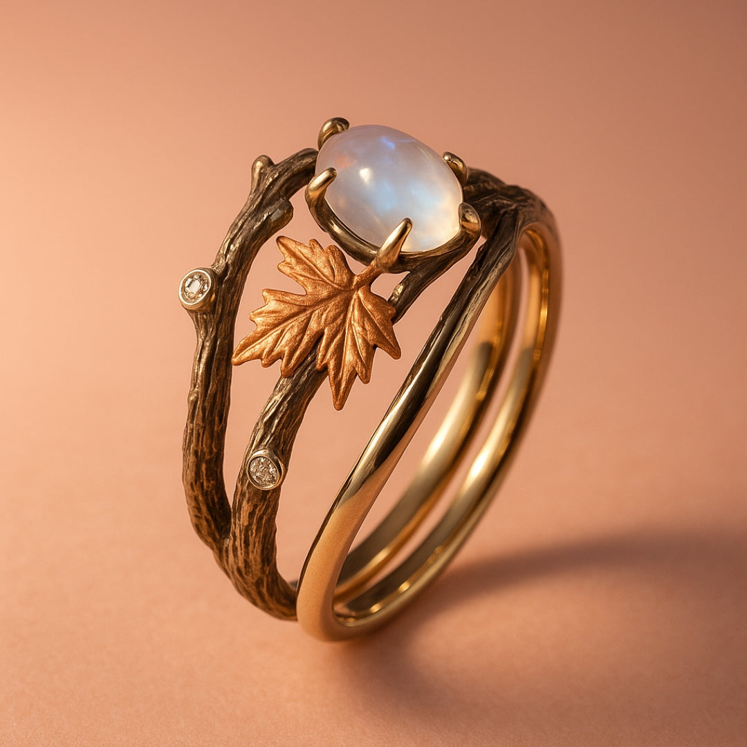 Celestia – Anillo Piedra de Luna con Encanto Natural