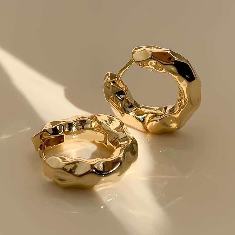Pendientes de anillo de barril - Pendientes delicados