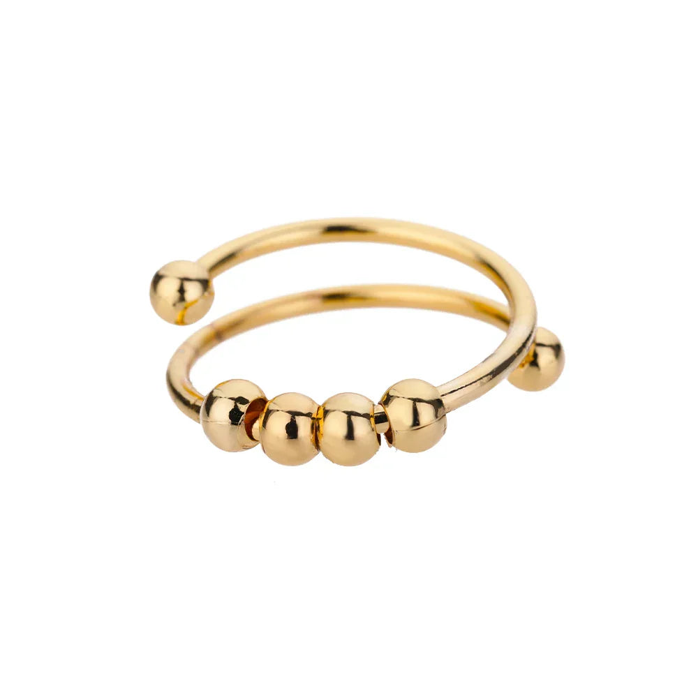 Maelis – Anillo Anti-Estrés con Perlas Giratorias