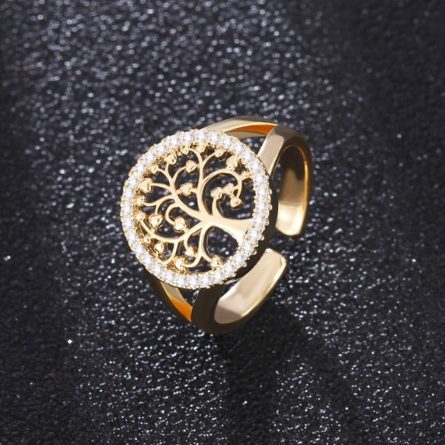 Yelina – Anillo Árbol de la Vida Dorado o Plateado