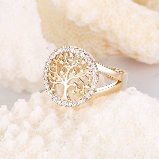 Yelina – Anillo Árbol de la Vida Dorado o Plateado