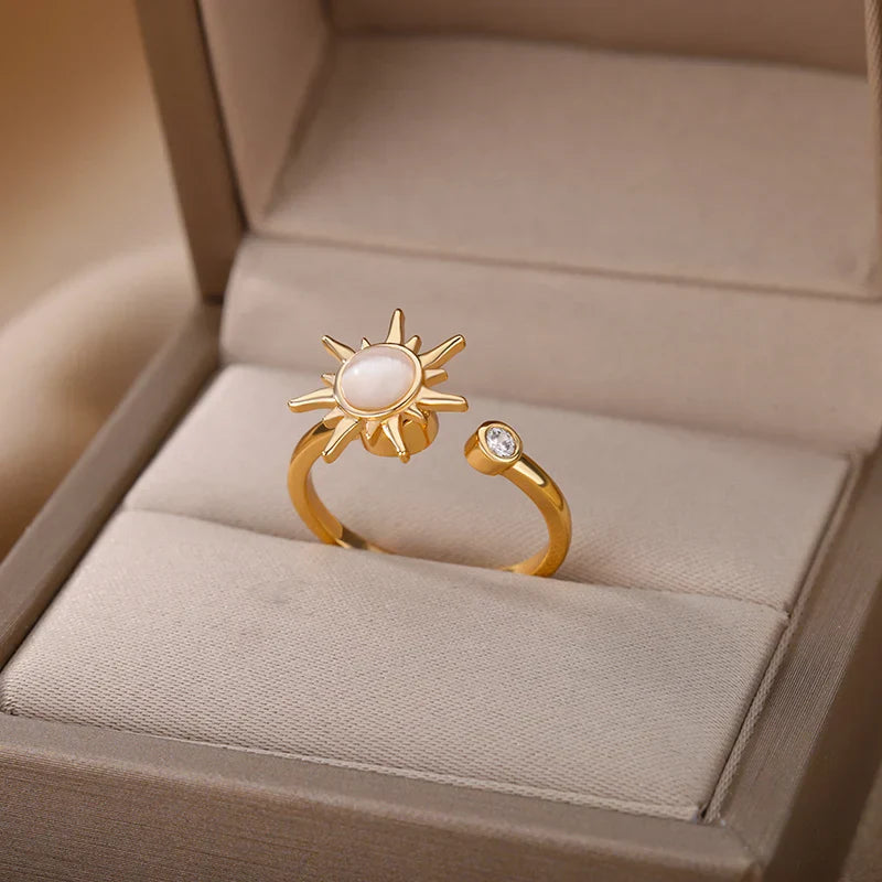 Helia – Anillo Sol Giratorio Apacible