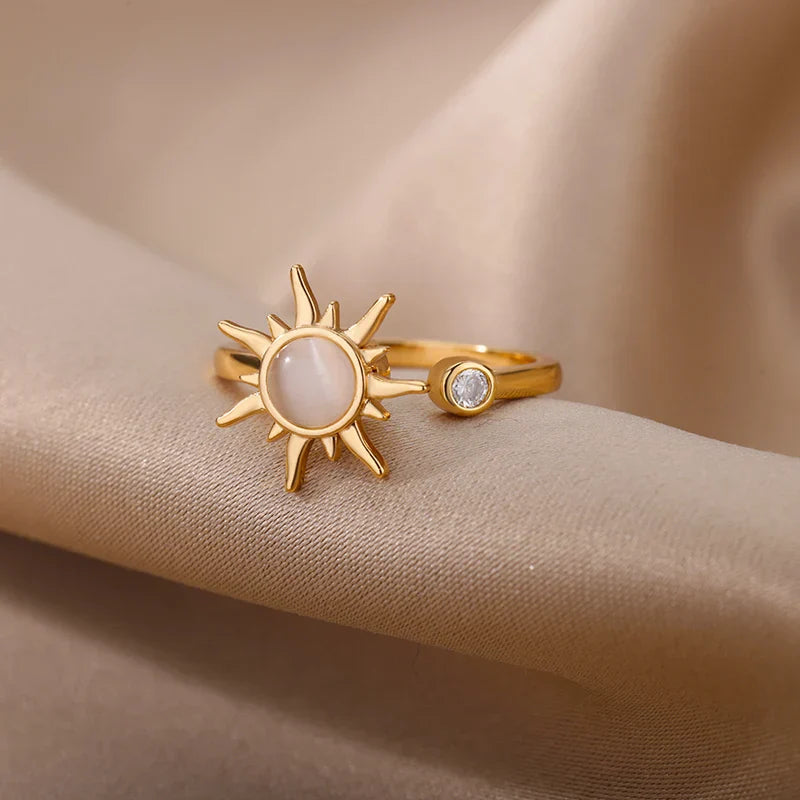 Helia – Anillo Sol Giratorio Apacible