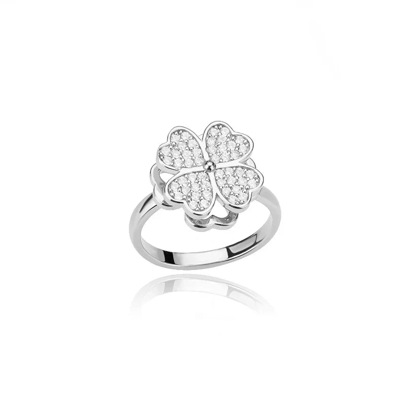 Dazel – Anillo Anti-Estrés Giratorio Trébol de 4 Hojas