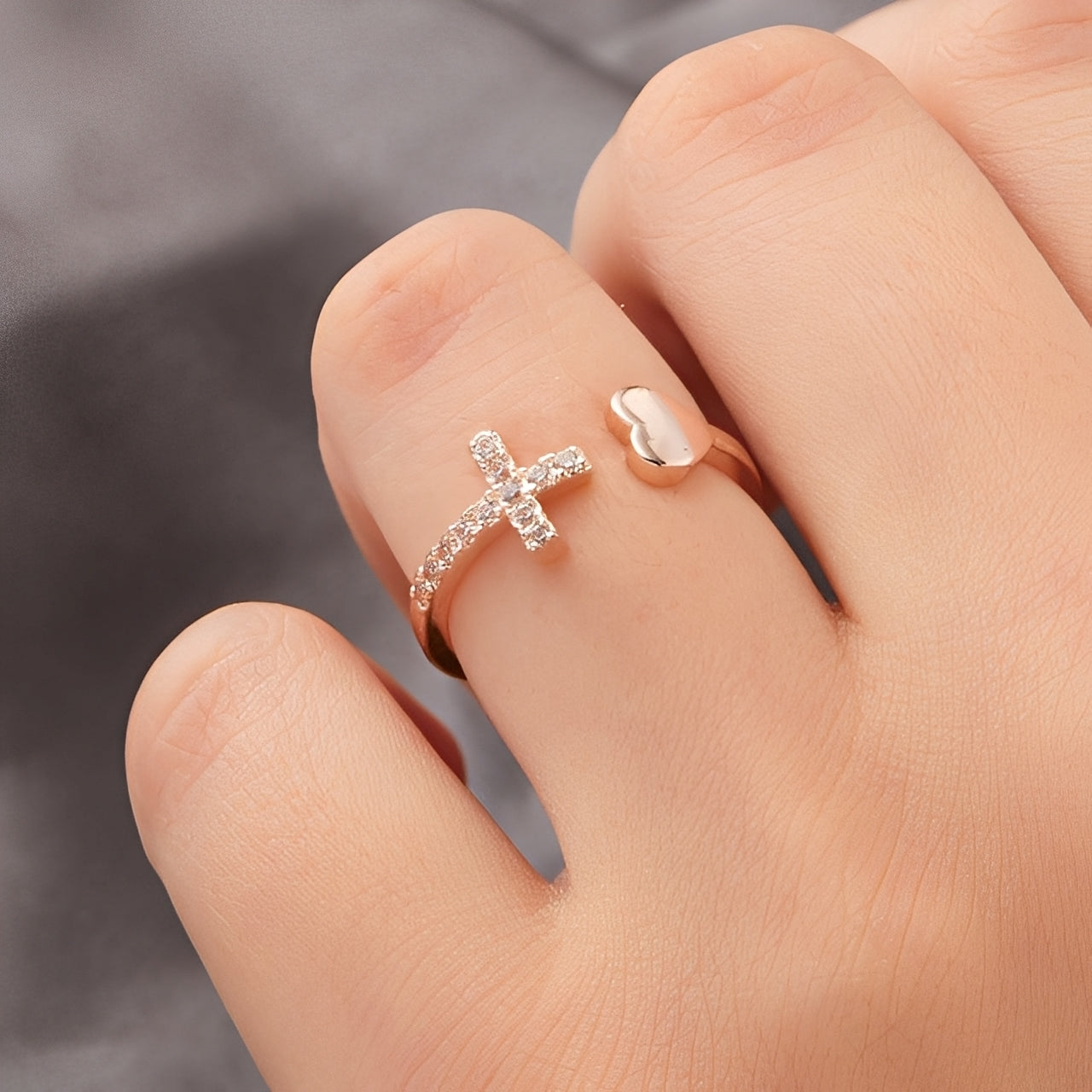 Maelys – Anillo con Cruz para Mujer