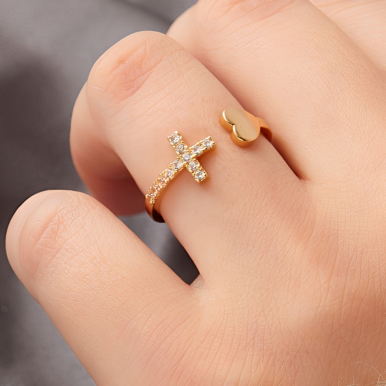 Maelys – Anillo con Cruz para Mujer