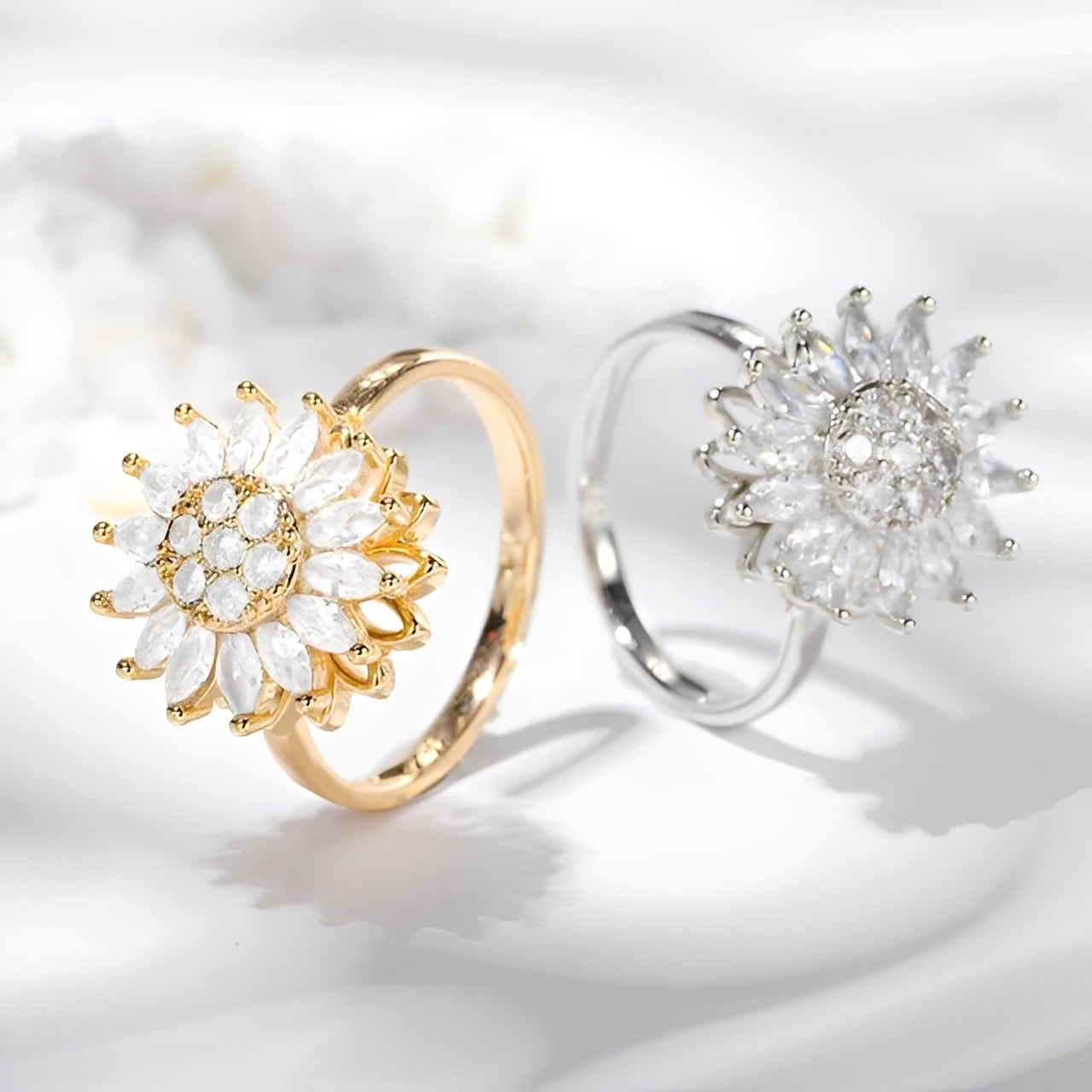 Solaya – Anillo Girasol Antiestrés