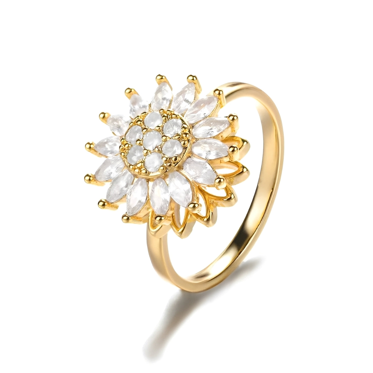 Solaya – Anillo Girasol Antiestrés