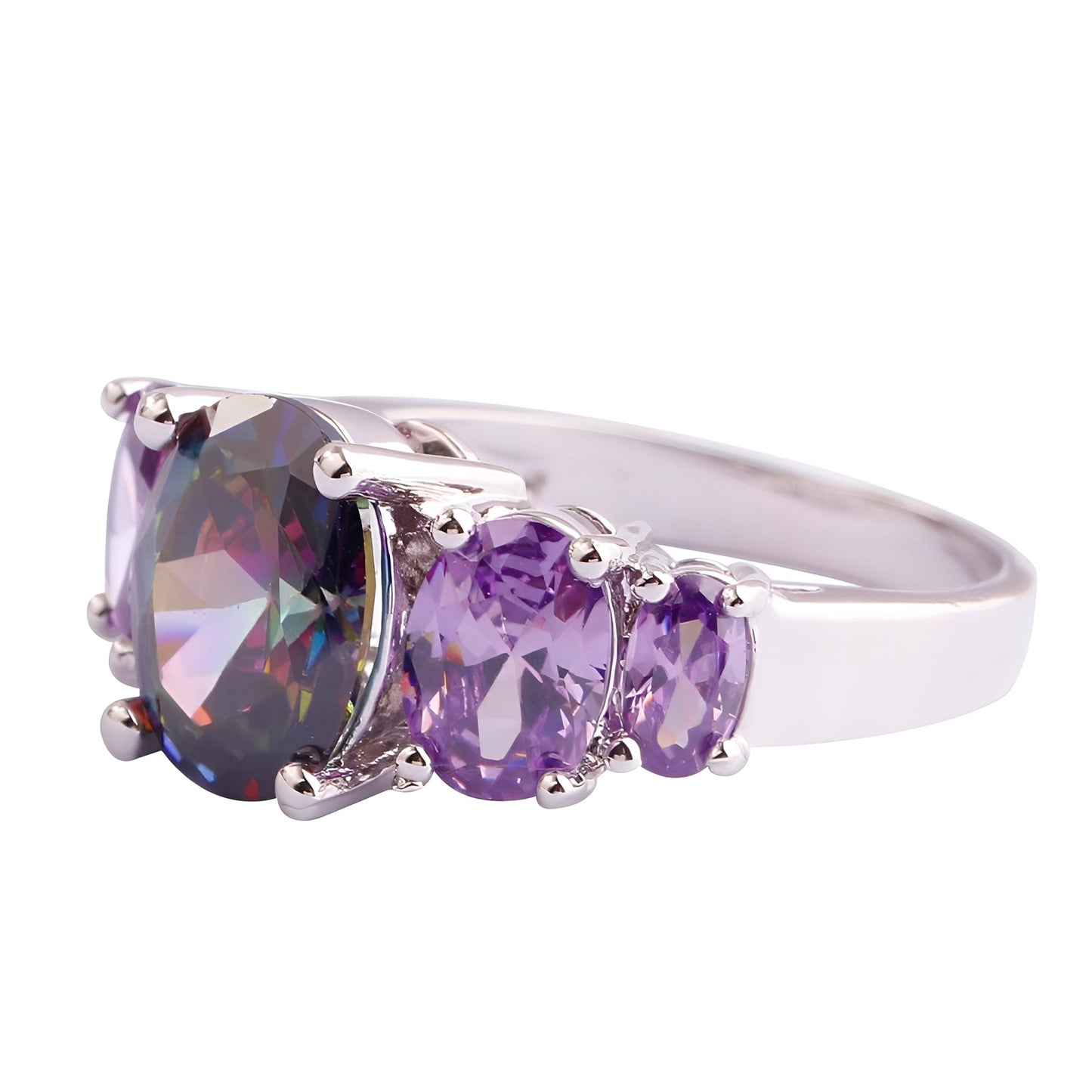 Kira – Anillo Brillante 5 Gemas Místicas