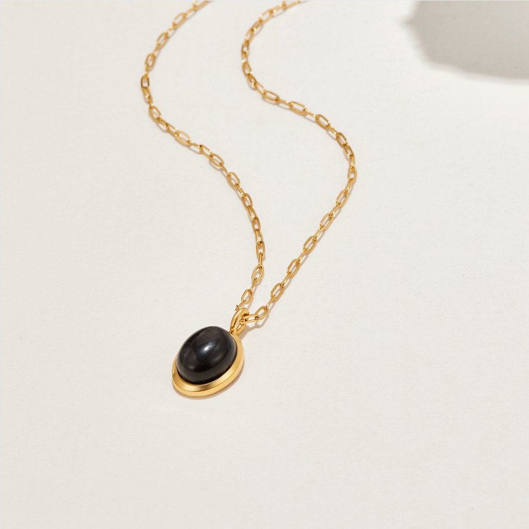 Euphrosyne – Collar de ónix negro