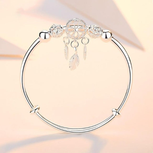 Aylen – Pulsera Atrapa-Sueños en Plata Fina