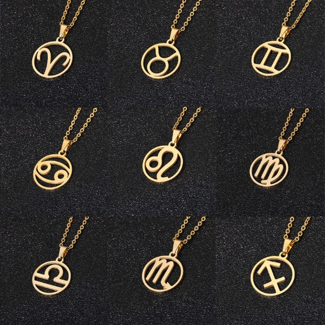 Astra – Collar Zodiaco con Colgante 12 Constelaciones