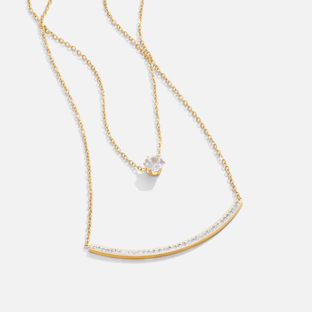 Kara – Collar en Capas con Cristales Delicados
