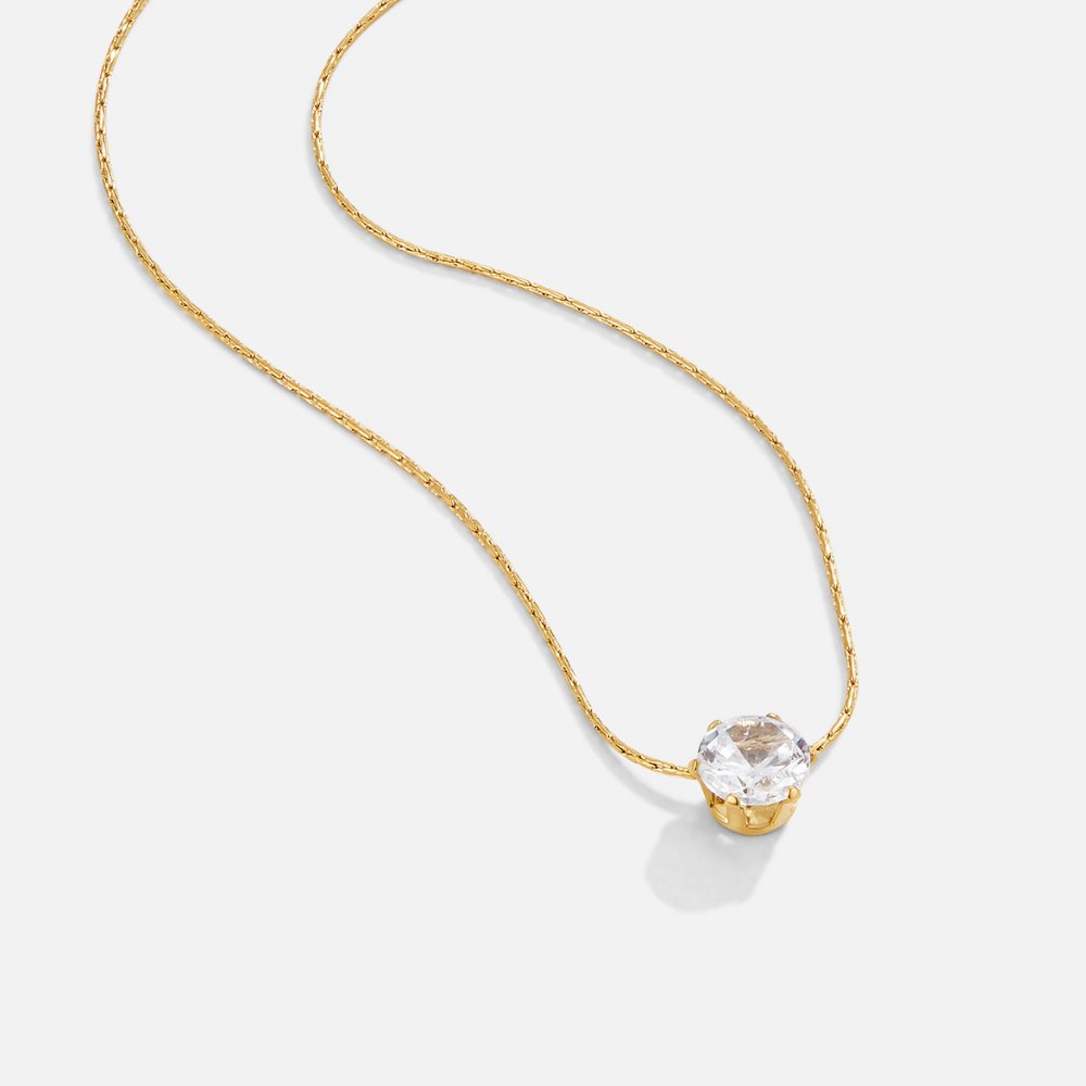 Amaris – Collar Dorado Cristal Redondo Elegante