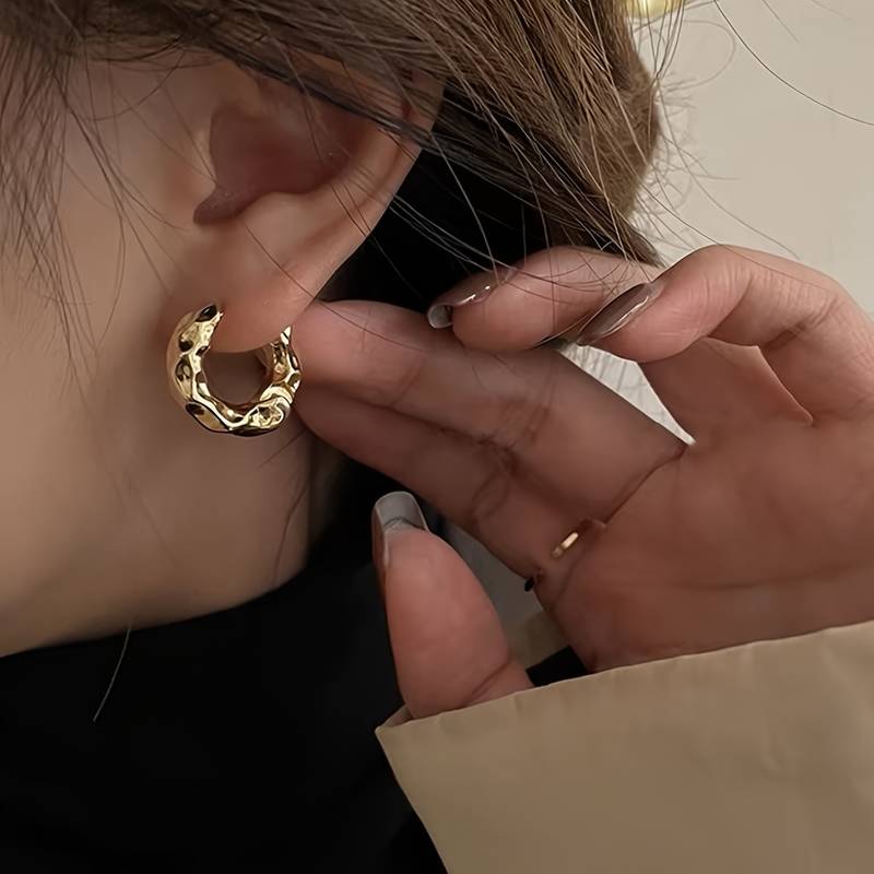 Pendientes de anillo de barril - Pendientes delicados