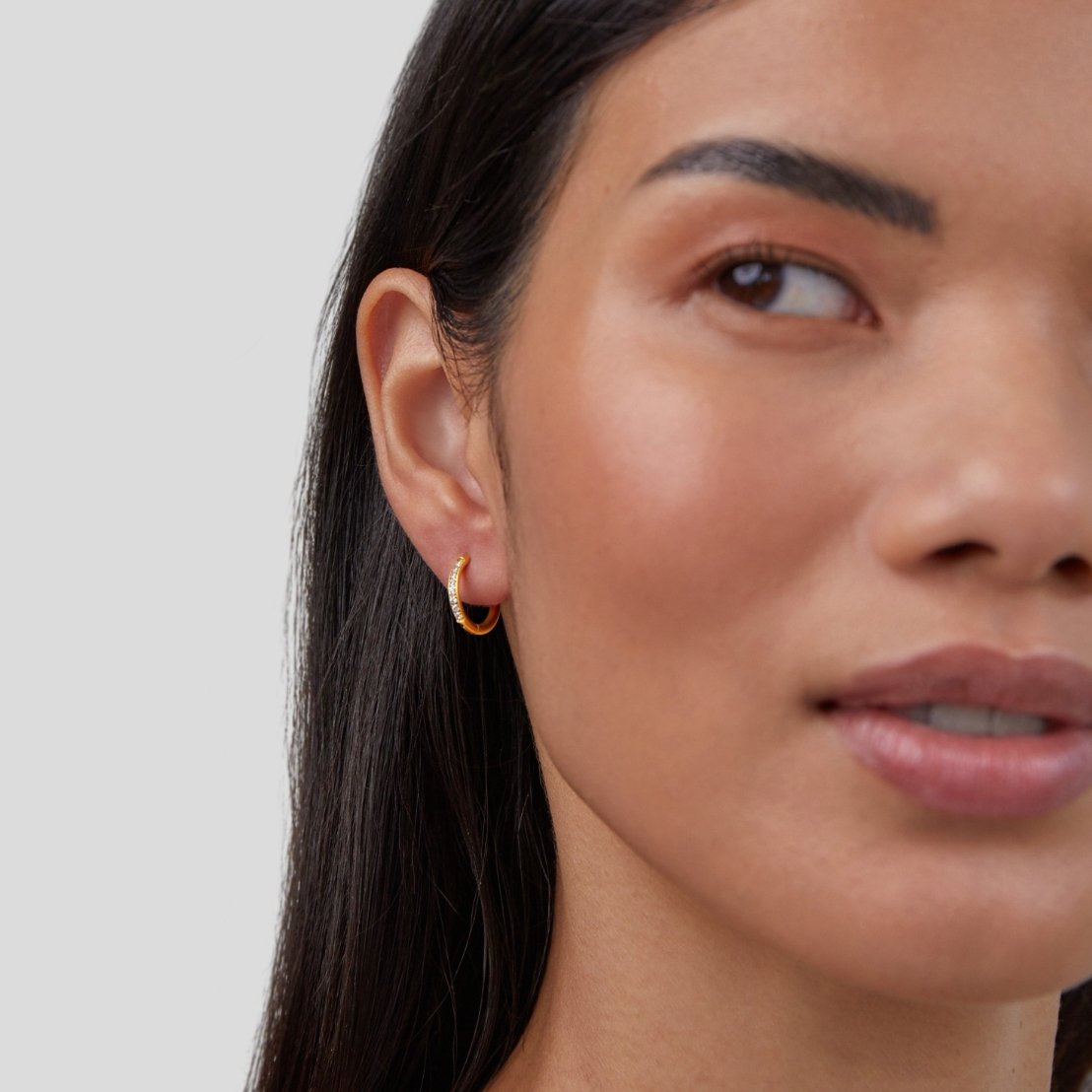 Ianthe - Aros pavé con piedras CZ