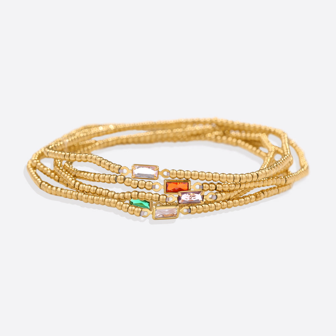 Aitana – Pulsera Dorada con Piedra Natal