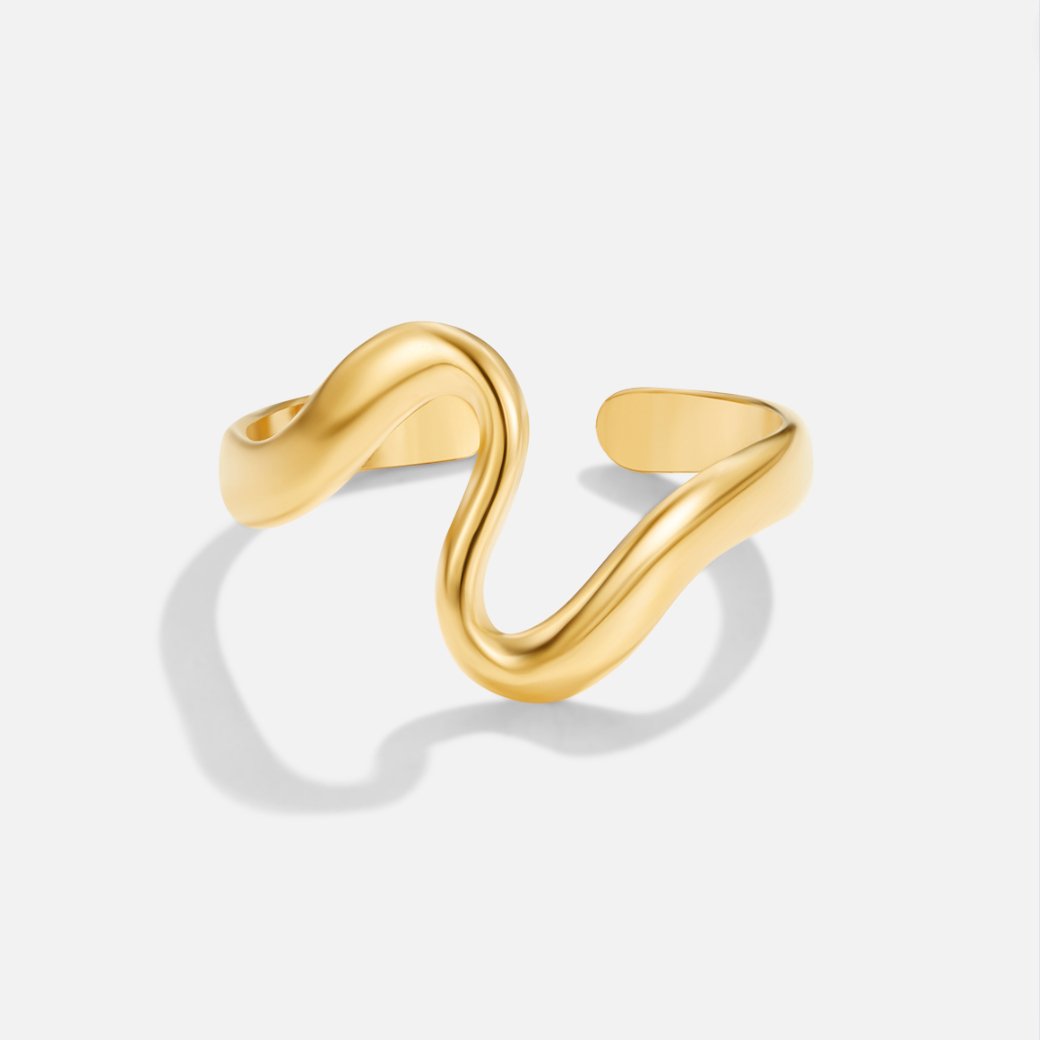 Kaia – Anillo Ola Dorada