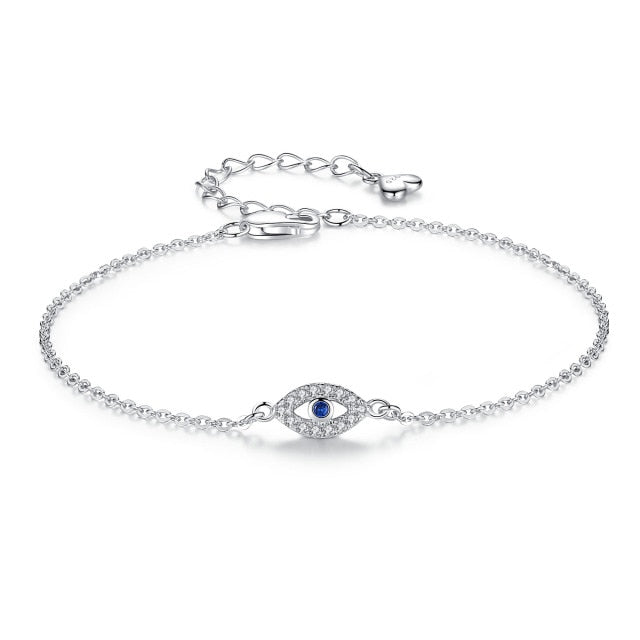 Thalassa – Pulsera Plateada Ojo Azul Protector
