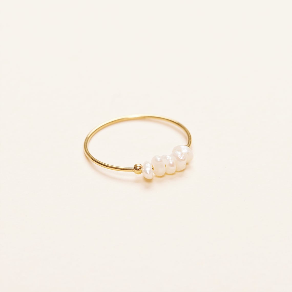 Mini anillo de perlas de agua dulce