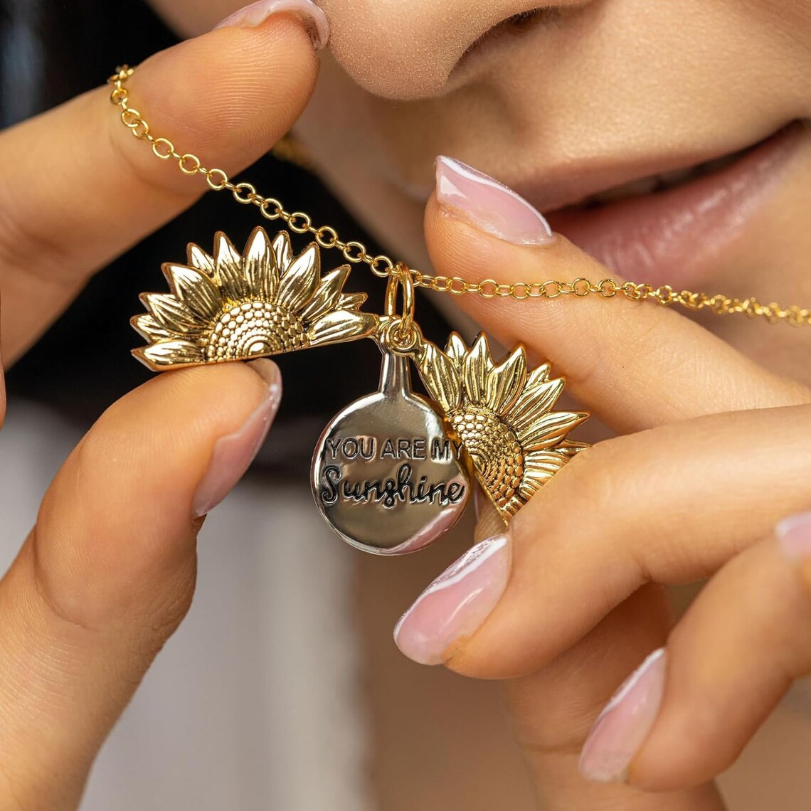 Eres mi sol - Collar con colgante de girasol