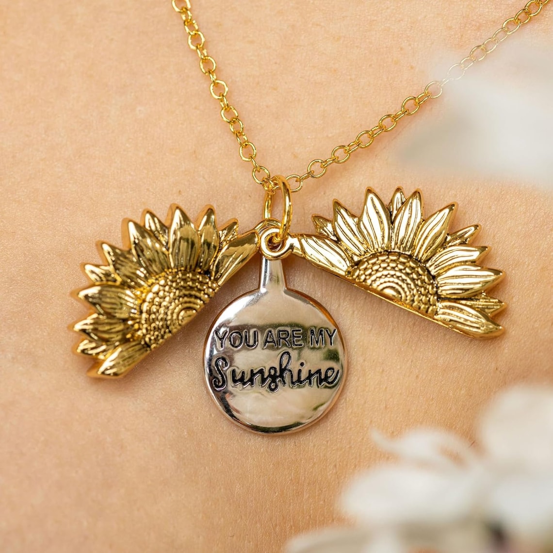 Eres mi sol - Collar con colgante de girasol