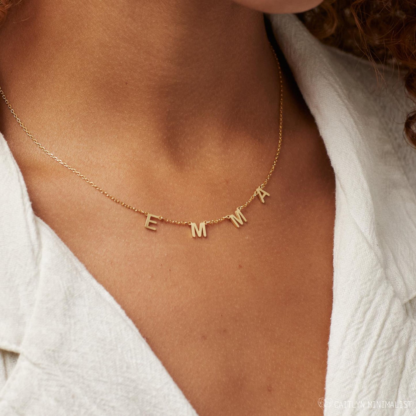 Cadena de nombre con letras - Collar de nombre personalizado