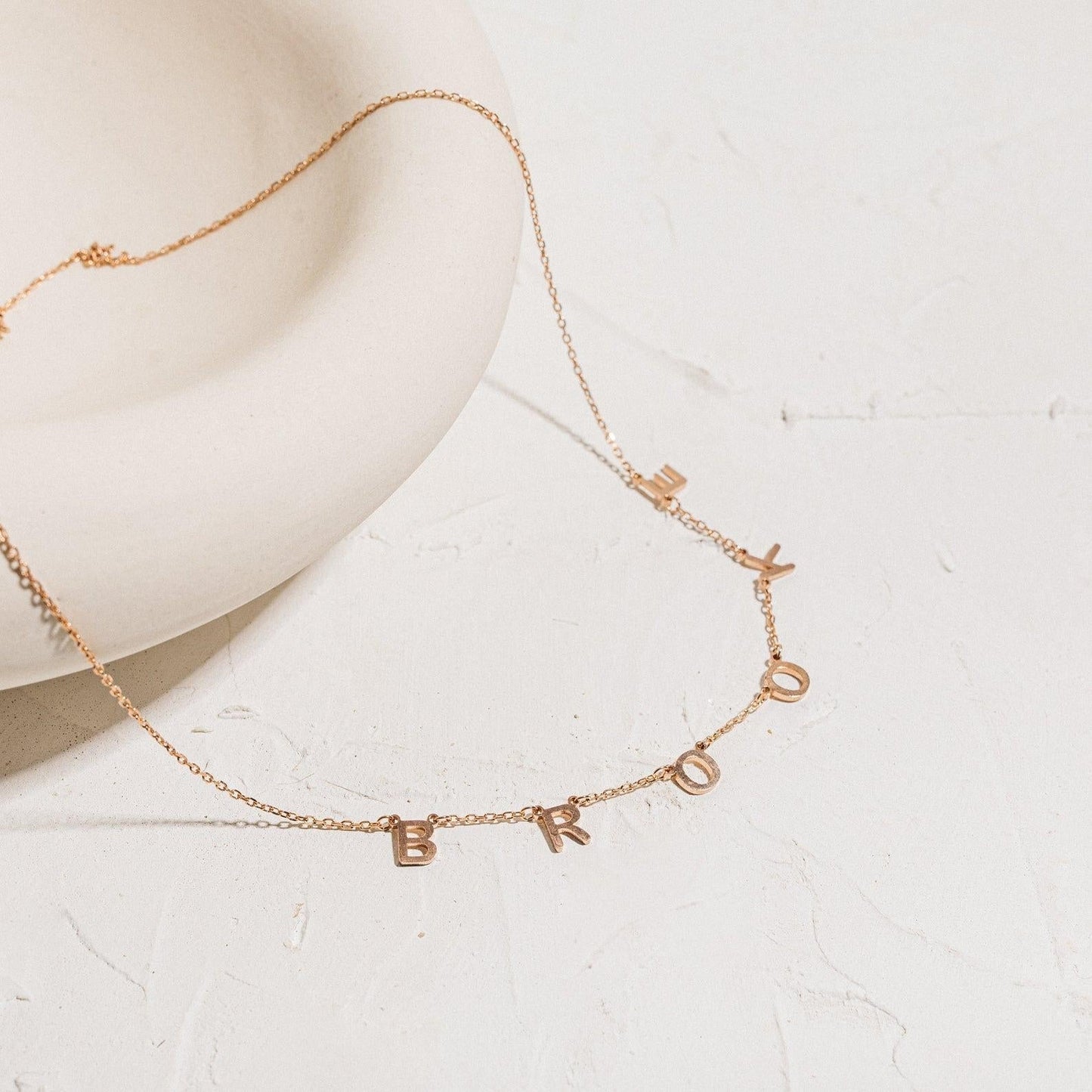 Cadena de nombre con letras - Collar de nombre personalizado