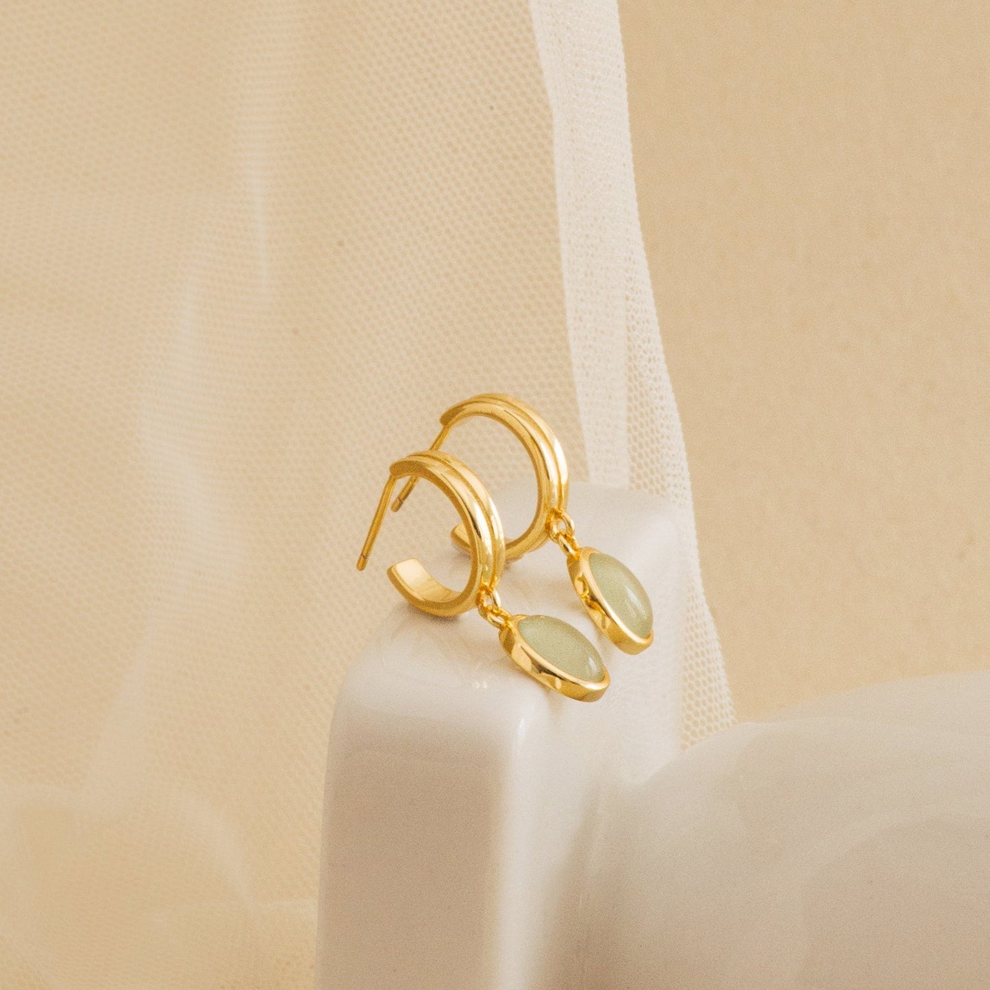 Jade – Criollas Pendientes en Piedra Fina