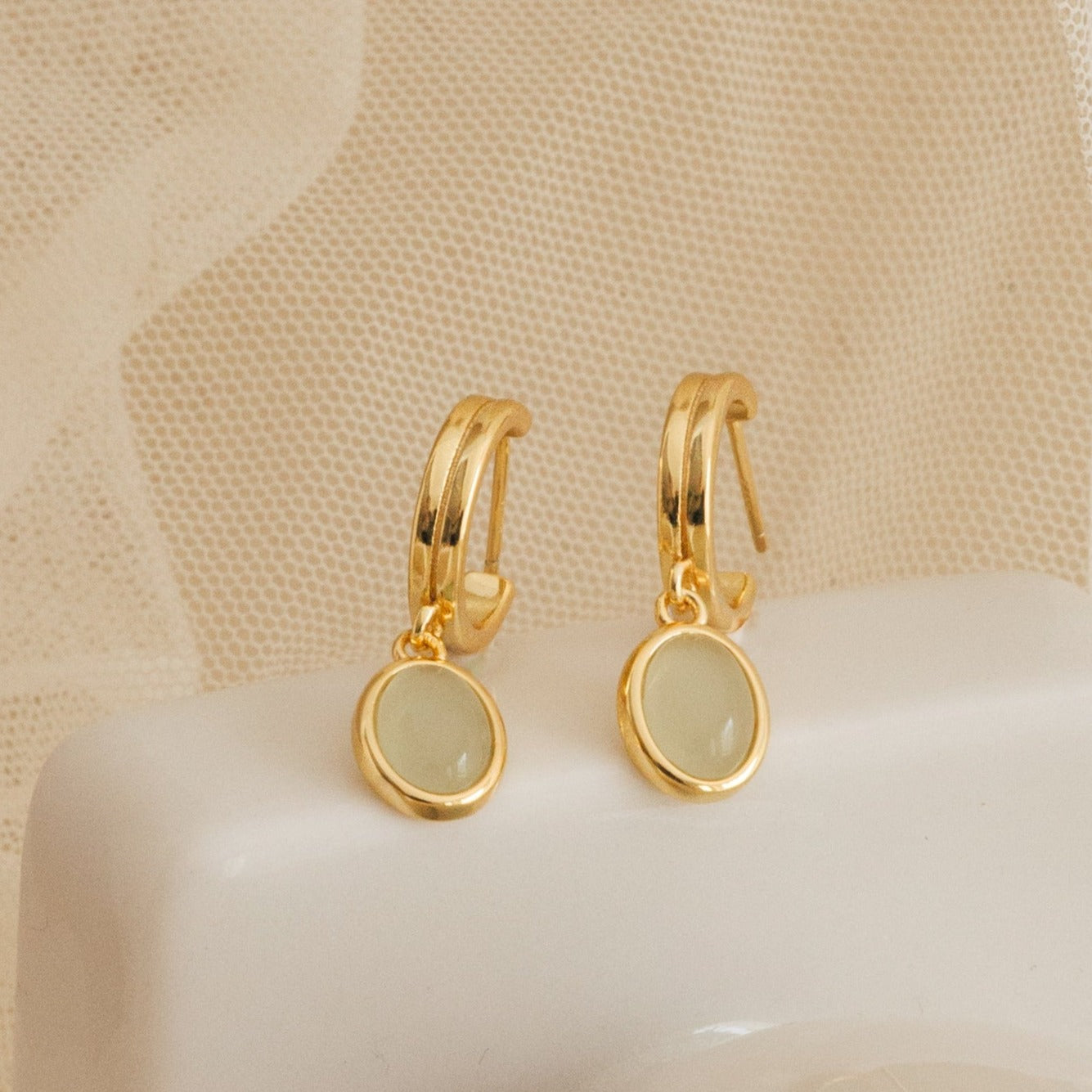 Jade – Criollas Pendientes en Piedra Fina