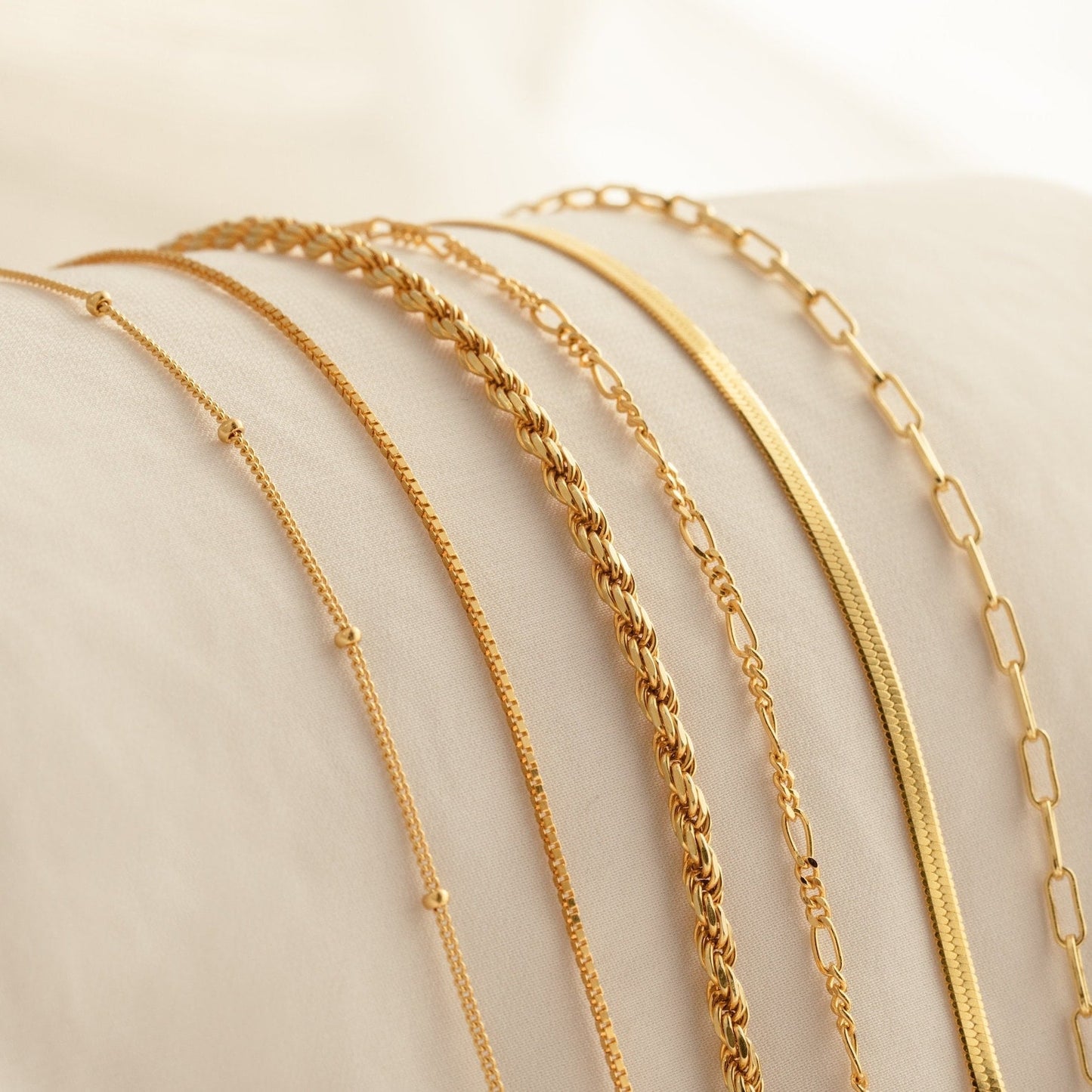 Pulseras de cadena - Pulseras minimalistas apiladas