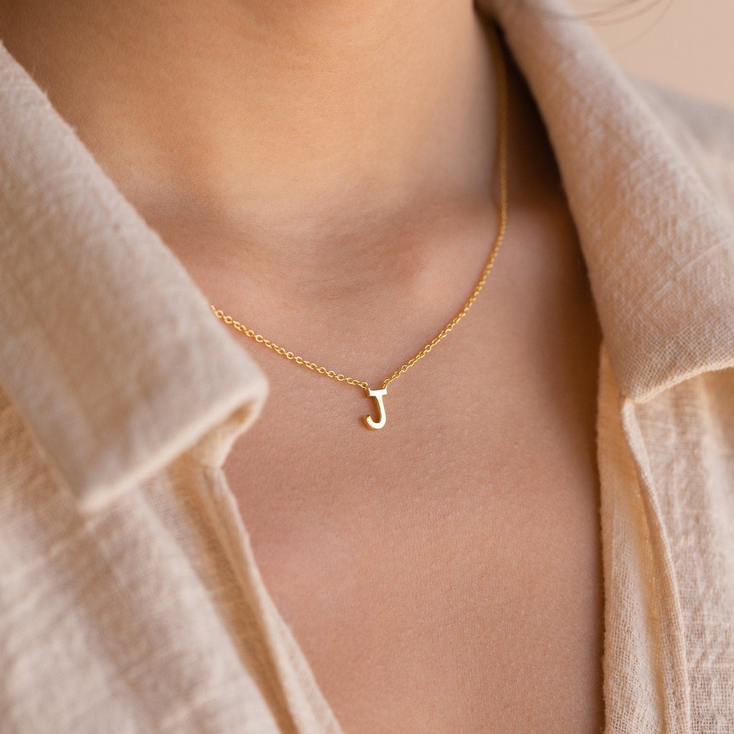 Collar delicado con iniciales - Collar elegante con letras