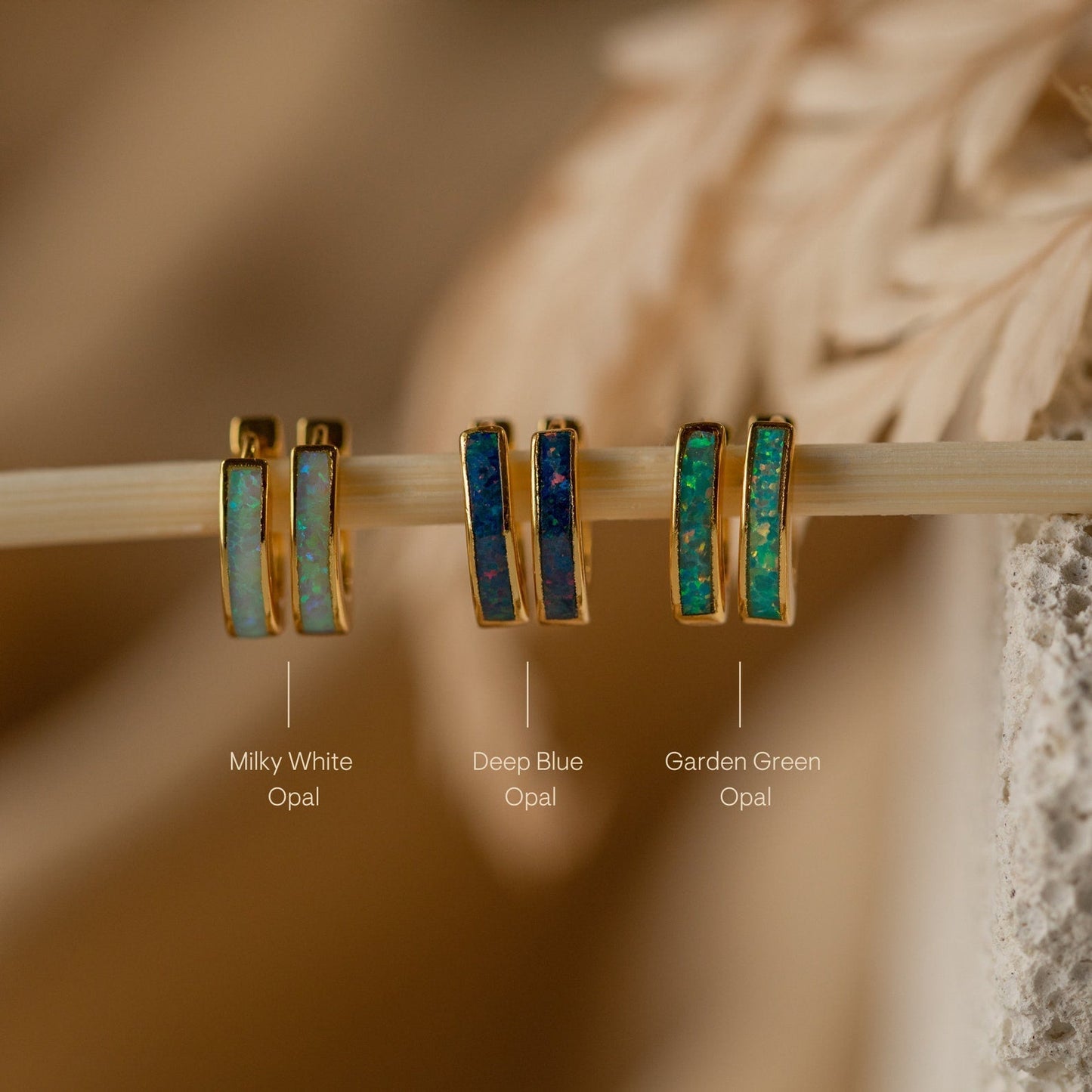 Anillos con Incrustaciones de Ópalo - Pendientes de Ópalo