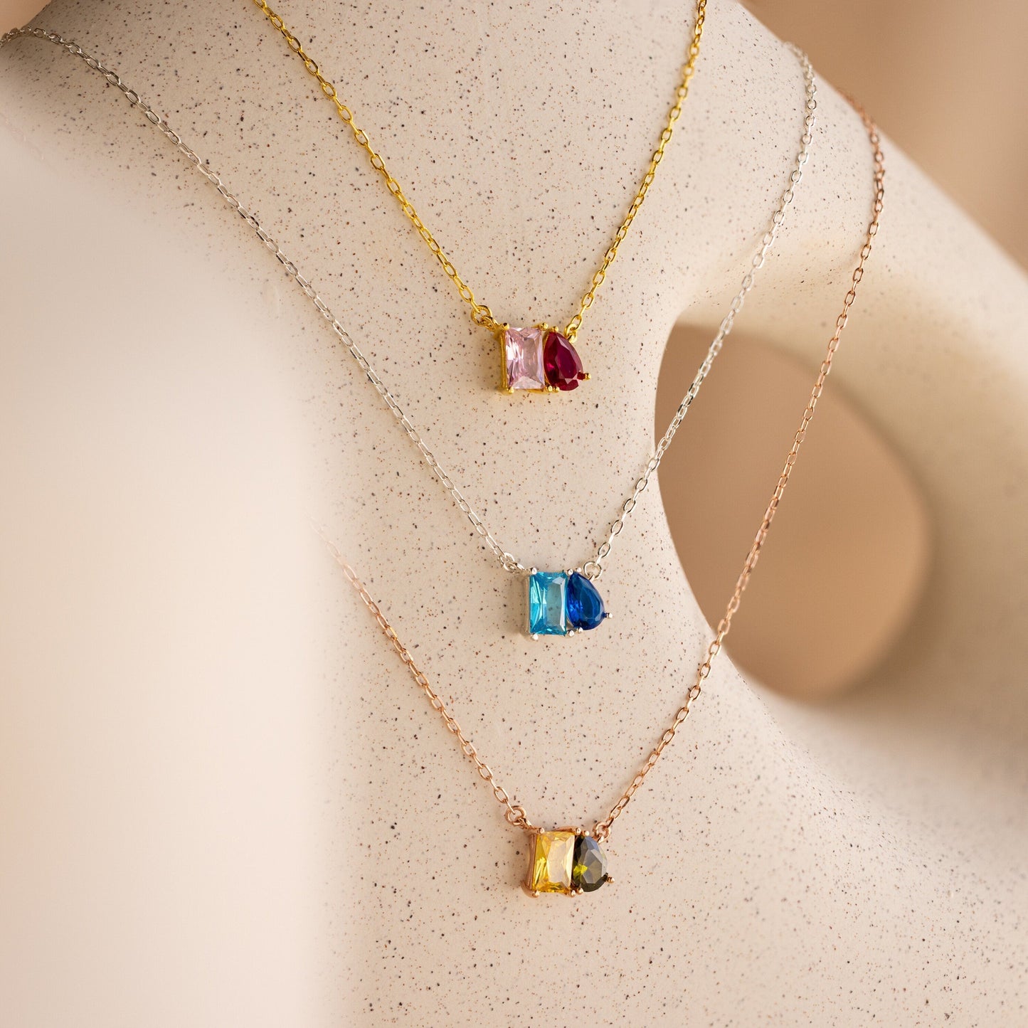 Lucie – Collar Amor y Piedras de Nacimiento