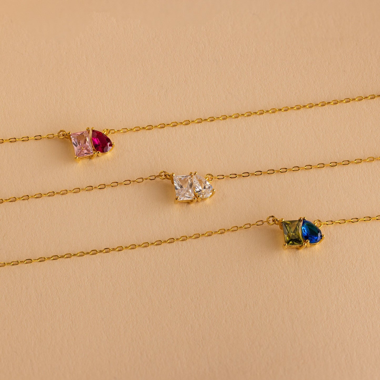 Lucie – Collar Amor y Piedras de Nacimiento