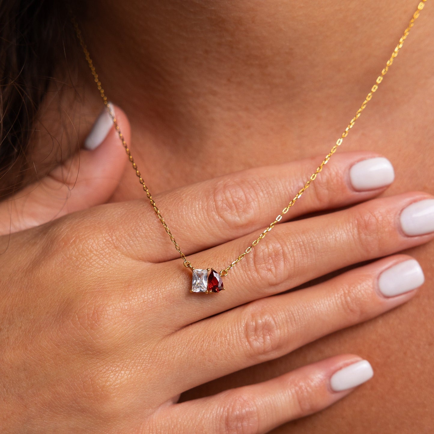 Lucie – Collar Amor y Piedras de Nacimiento