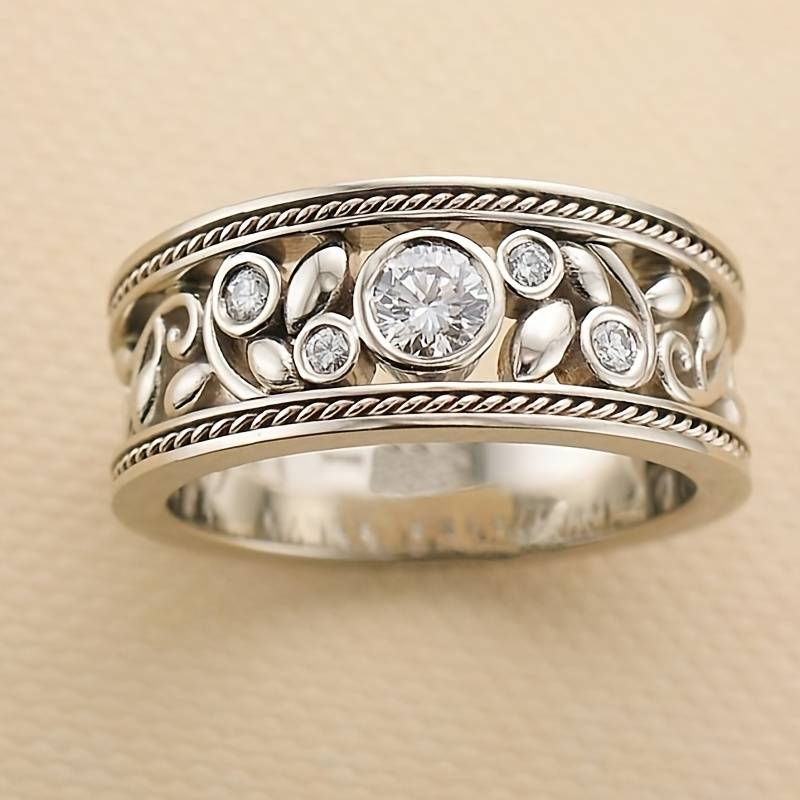 Dalia – Anillo Vintage en Plata con Circonita