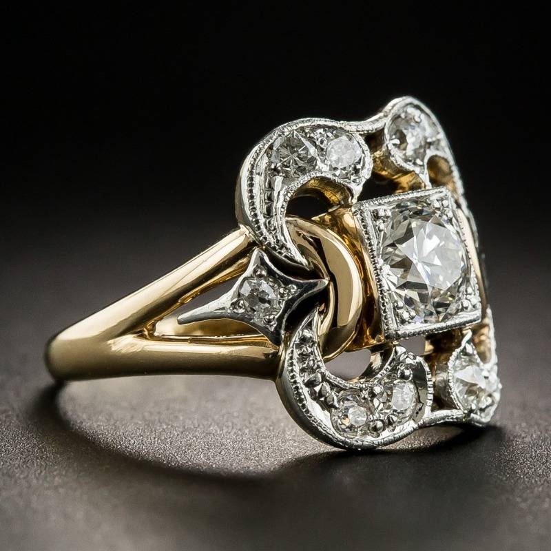 Leanie – Anillo Vintage Dorado con Circonita