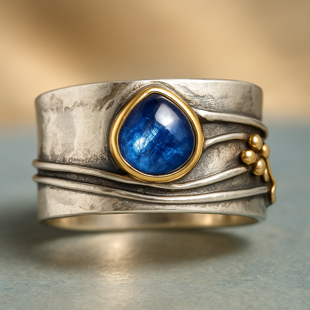 Naela – Anillo Bohemio con Piedras Naturales para Meditación