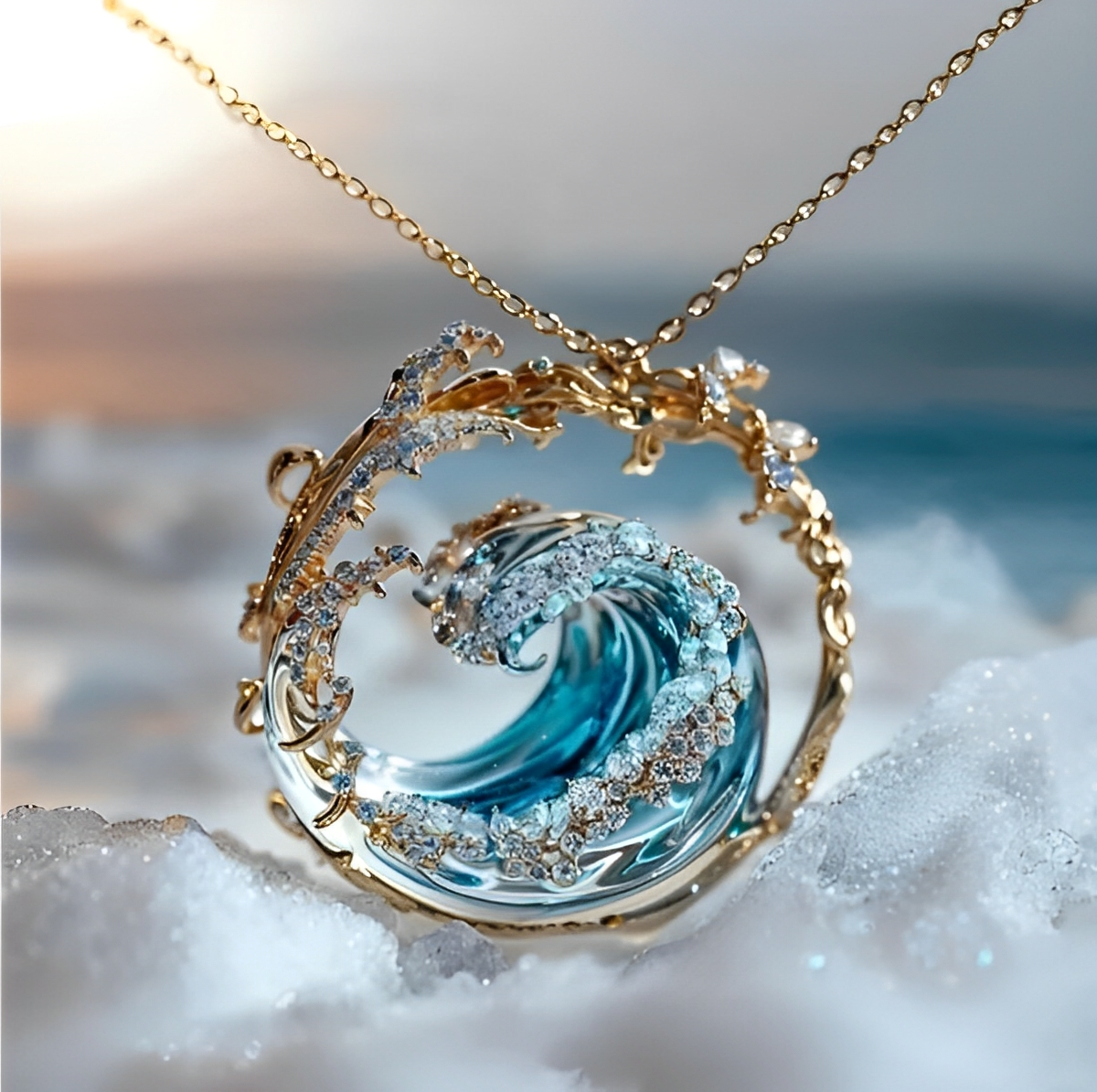 Oceana – Collar Minimalista Dorado al Encanto Marino