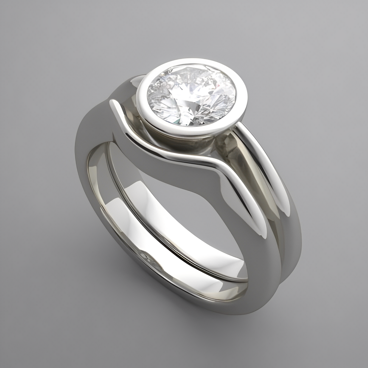 Aria – Anillo Vintage Plateado con Cristal Blanco Redondeado