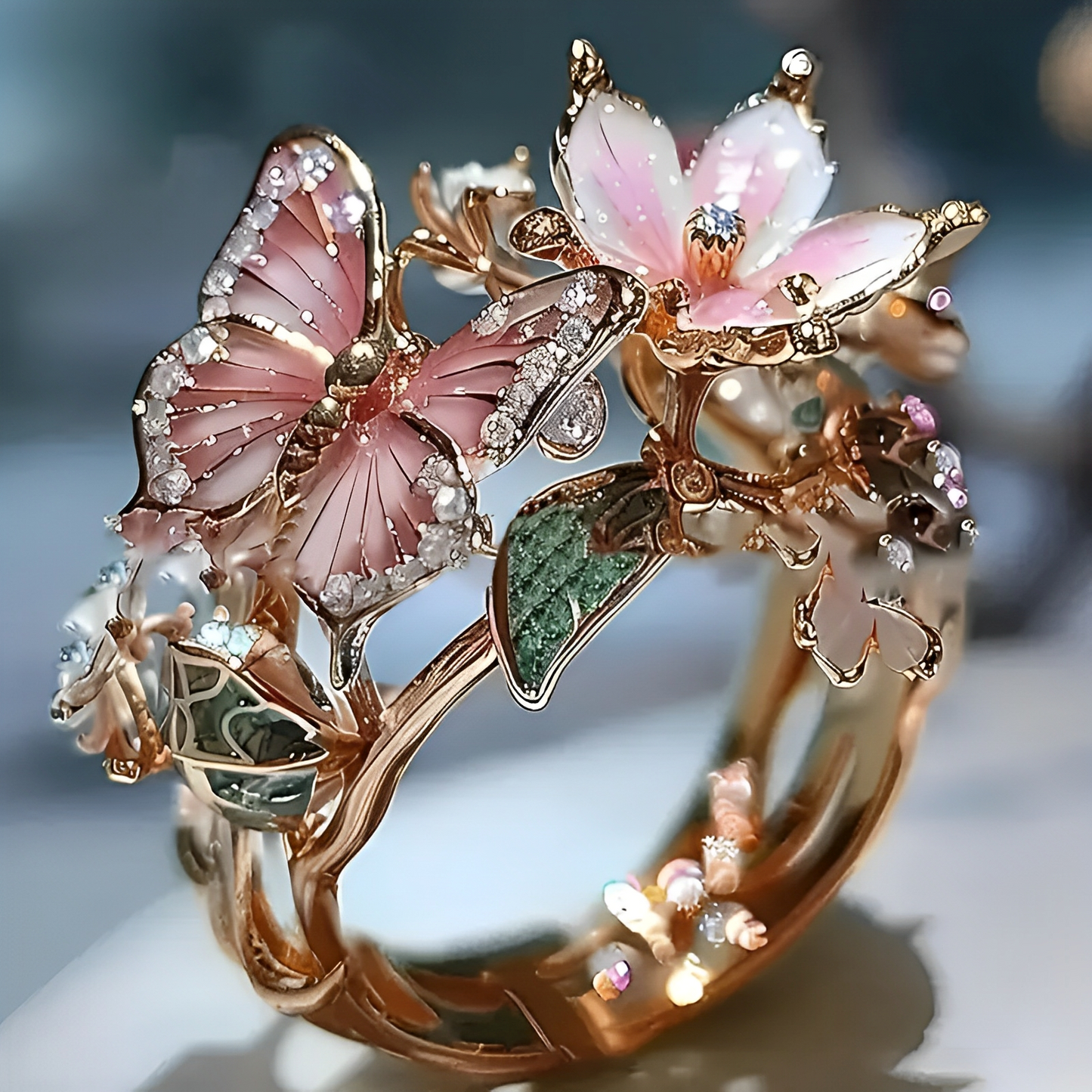 Meliora – Anillo Mariposa Brillante en Circon