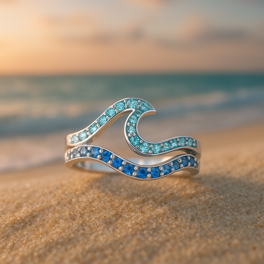 Daphnie – Anillo Ola en Ópalo Luminoso