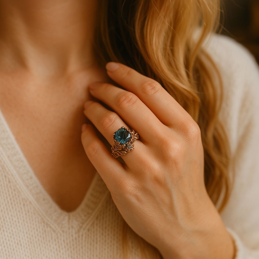 Esmerelle – Anillo Cristal Verde con Encanto Natural