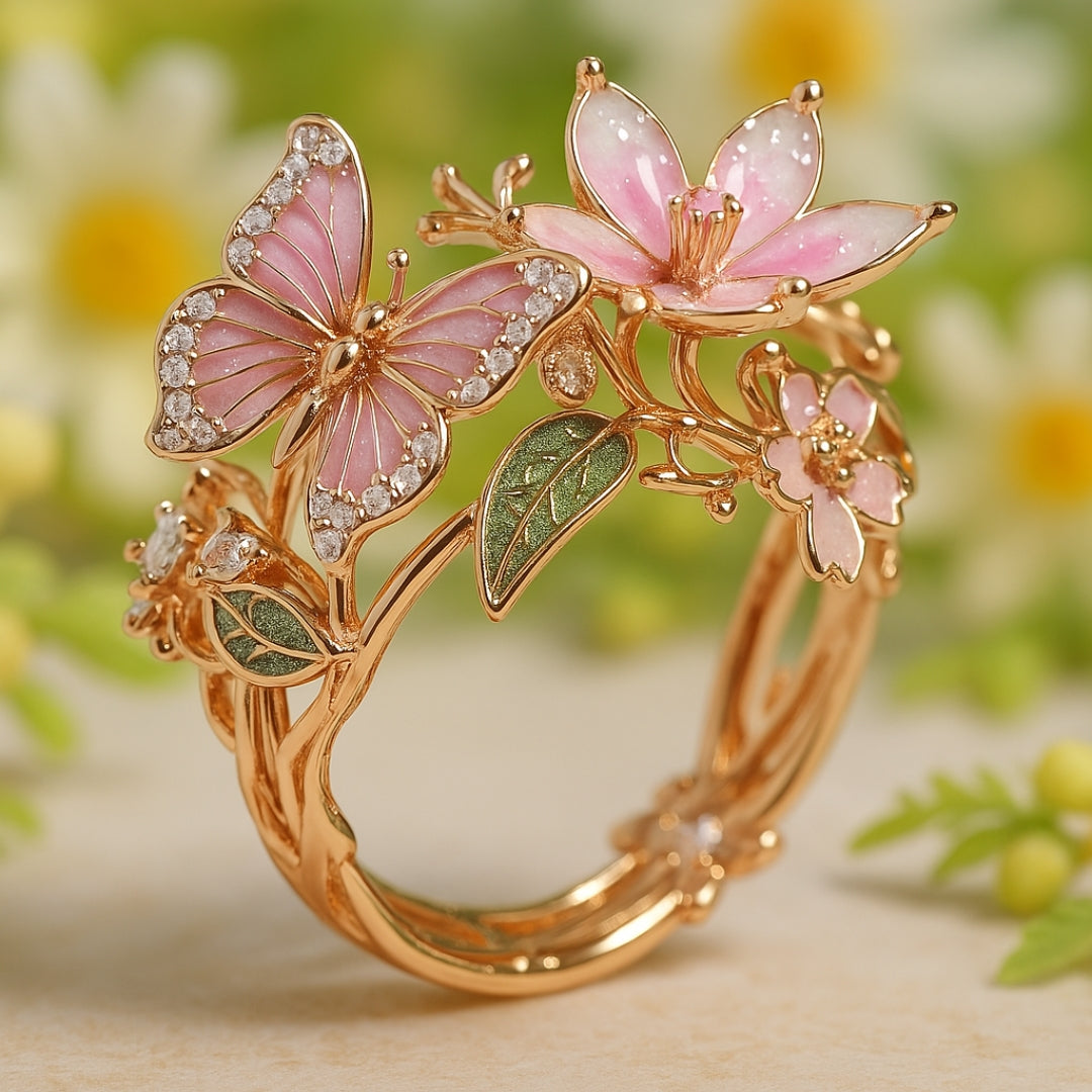 Meliora – Anillo Mariposa Brillante en Circon