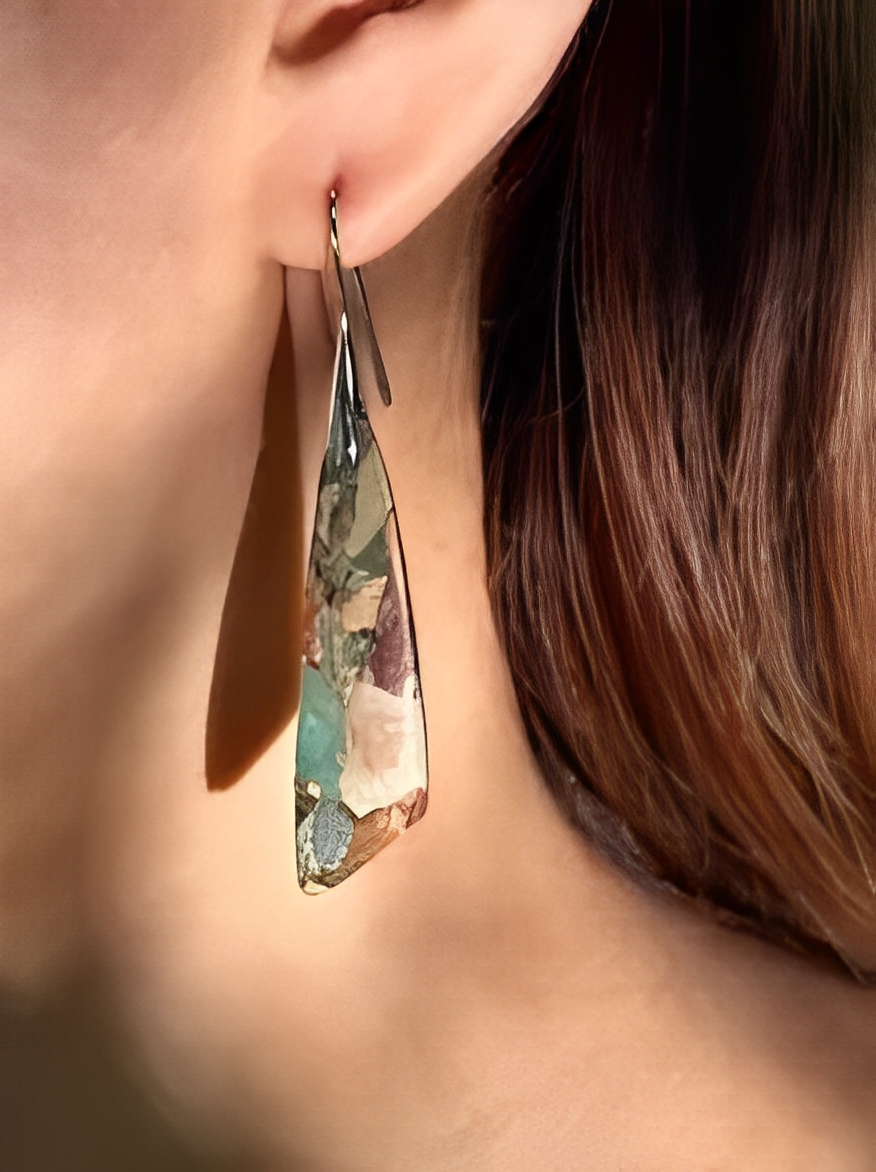 Gaia – Pendientes Vintage con Piedra Natural